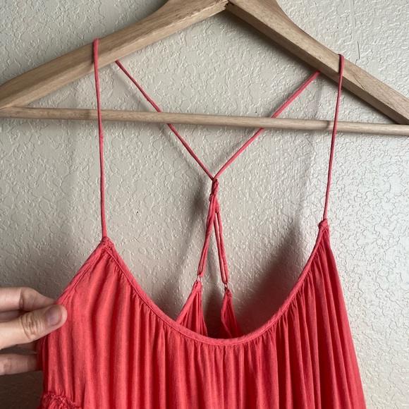 Free People Ruffled Tiered Tomato Tank M - Picture 6 of 10